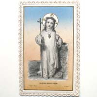 Jesukind mit Kelch und Kreuz, Heiligenbildchen