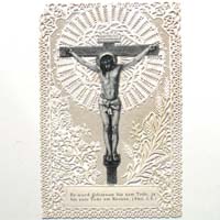 Jesus am Kreuz, Heiligenbildchen / Andachtsbildchen