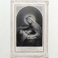 Maria mit Betender, Heiligenbildchen / Andachtsbildchen