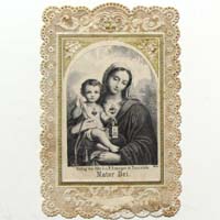 Maria mit Jesukind, Mater Dei, Andachtsbildchen