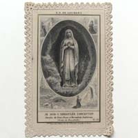 Lourdes, Heiligenbildchen / Andachtsbildchen