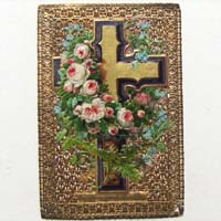 Kreuz von Rosen umrankt, Heiligenbild