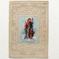 Schutzengel mit Kindern, Heiligenbild / Andachtsbild
