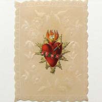 Herz Maria, Pergamin, Heiligenbild / Andachtsbild