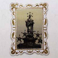 Josef-und-Jesus-Statue, Heiligenbildchen