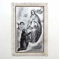 Jesus empfängt Dornenkrone von Maria, Andachtsbildchen